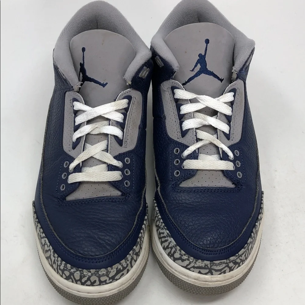 Air Jordan 3 Georgetown CT8532-401 Midnight Navy Men’s Sneakers - Size 8.5